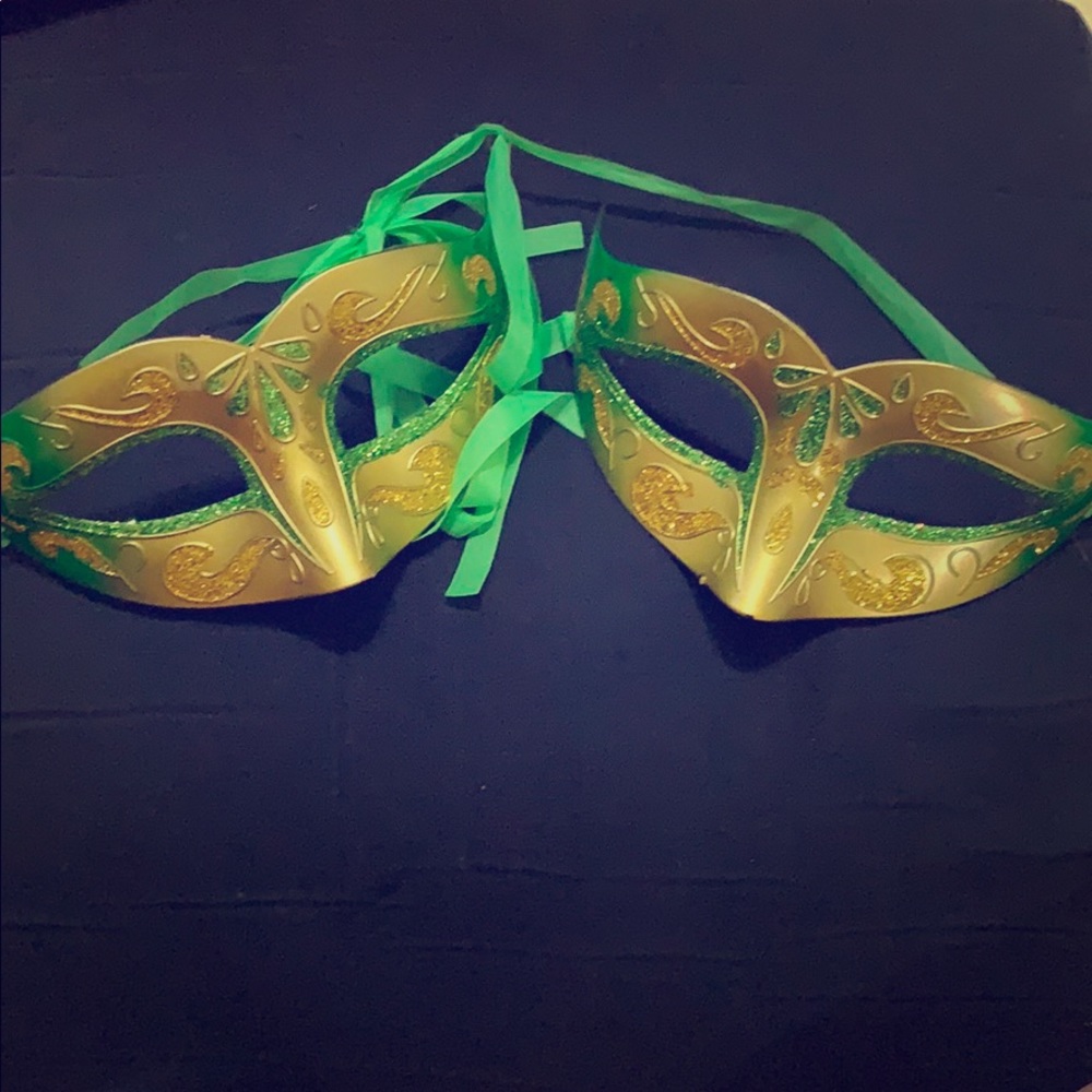 Set of two Venetian carnival style masks
